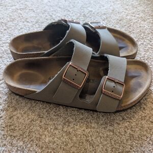 Birkenstock Gray Sandals with Buckles